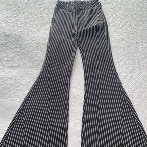 Flare buckle pants